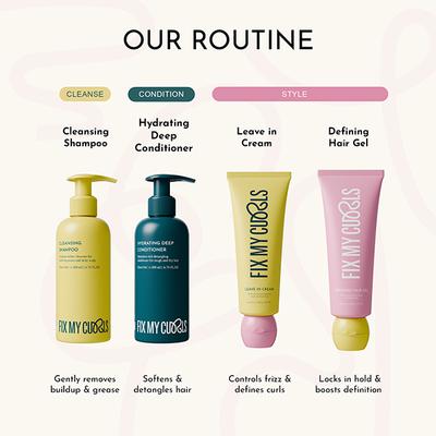 Fix My Curls Leave in Cream with Moisturising Jojoba Oil, Nigella Sativa Oil, and Keratin for Curly, Wavy, Dry and Frizzy Hair 250 gm - Hair Sets & Kits