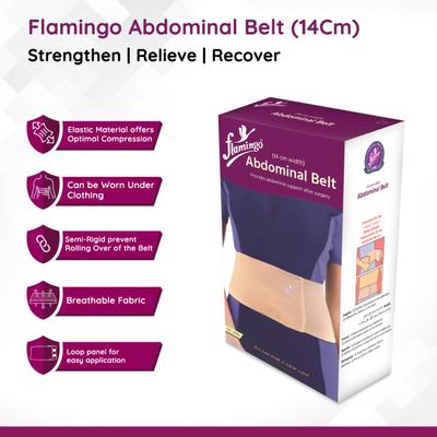 Flamingo Abdominal Belt - 14 cm Width (OC - 2019) (L) - Abdomen/Neck/Arm/Elbow Supports