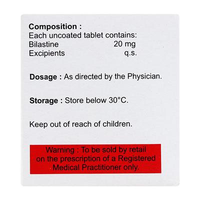 BILANTA 20mg Tablet 10's - Allergies-Ant