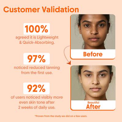 Aravi Organic Oil-Free Fluid Sunscreen Serum SPF 50++++ with Hyaluronic Acid, Vitamin C, Niacinamide 50 ml - Face Sunscreen