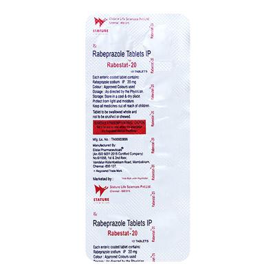 RABESTA 20 Tablet 10's - Ulcer/Reflux/Flatulence-Aaa