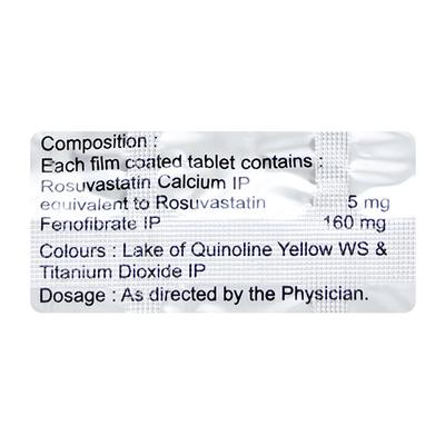 ROSUFIT F 5/160mg Tablet 15's - High Cholesterol-Dys