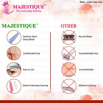 Majestique Eyebrow Razor Shaper & Trimmer Eyebrow Razor FC65 1's - Sharpeners
