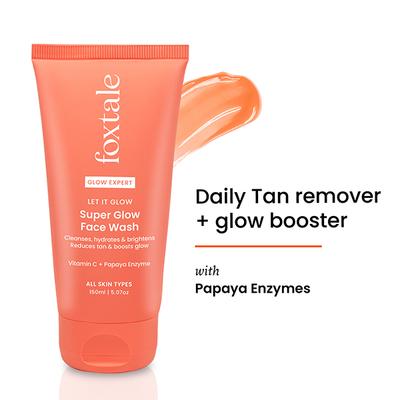 Foxtale Super Glow Face Wash, Reduces Tan, Boosts Glow 150 ml - Face Wash & Cleansers