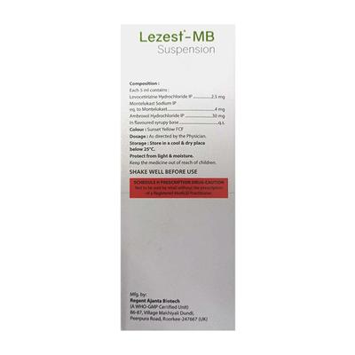 LEZEST MB Oral Suspension 60ml - Cough And Cold-Cou
