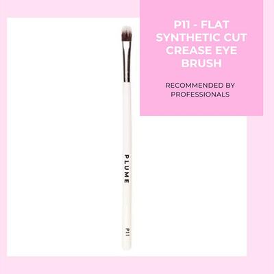 Plume P11 Flat Synthetic Cut Crease Eye Brush 1's - Eye Brush