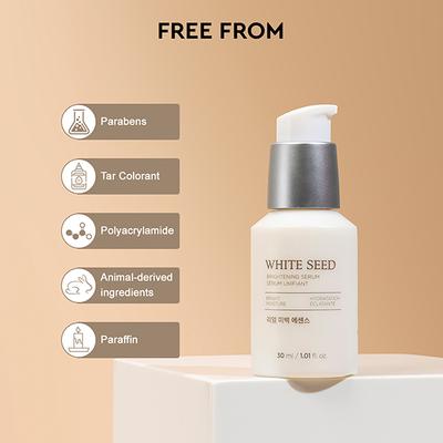 The Face Shop White Seed Brightening Serum- Korean Skincare with Niacinamide, Hyaluronic Acid 30 ml - Face Serum