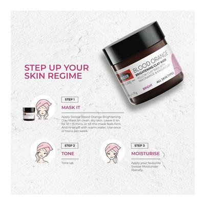 Swisse Skincare Blood Orange Brightening Clay Mask 70 gm - Masks & Peels