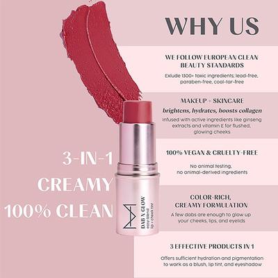 House Of Makeup Dab N Glow Easy-Blend Lip + Cheek Tint - Burnt Rose 8 gm - Blushes