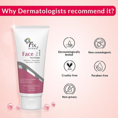 Fixderma Niacinamide Cream, Face 21 Cream, Niacinamide Cream for Face and Cream 50gm - Face Moisturizers