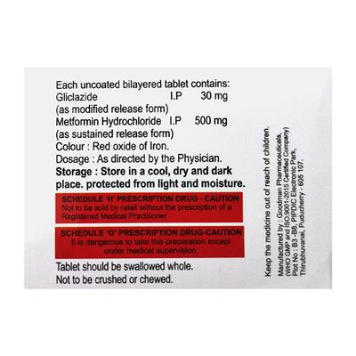 GLYCIVAS M30 OD Tablet 10's - Diabetes-Ant