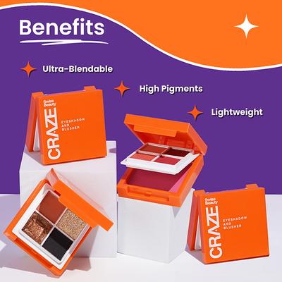 Swiss Beauty Craze Eyeshadow And Blusher Rose Party 9 gm - Eyeshadow, Bases & Primers