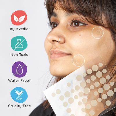 FURR By Pee Safe Hydrocolloid Acne Relief Patches With Turmeric And Neem Unisex All Skin Types (60 Patches) 1's - Skin-Treatment