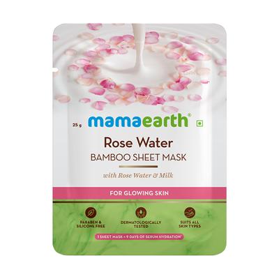 Mamaearth Rose Water Bamboo Sheet Mask 25 gm - Sheet Masks