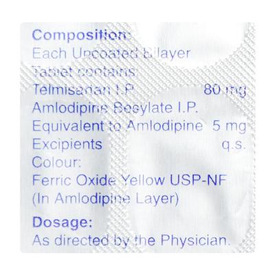 Telma AM 80mg Tablet 15'S - Hypertension-Ang