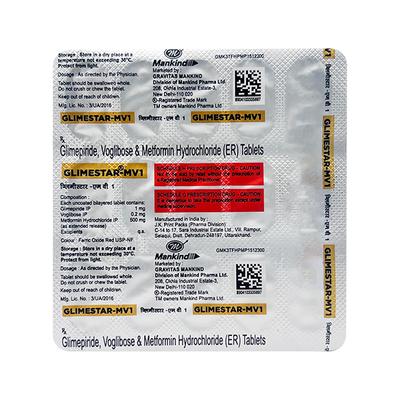 GLIMESTAR MV1 Tablet 15's - Diabetes-Ant