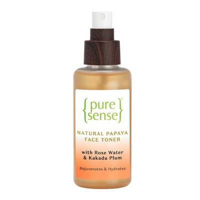 PureSense Natural Papaya Face Toner with Rose Water, Bamboo Water & Kakadu Plum for Daily Use 100 ml - Face Mists