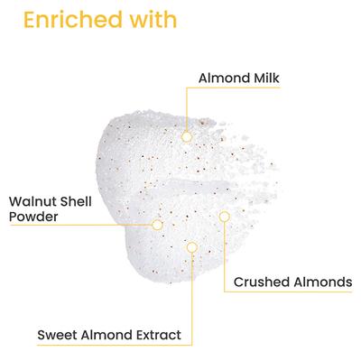 Earth Rhythm Almond Milk and Crushed Almonds Body Scrub 200 gm - Scrubs & Exfoliants