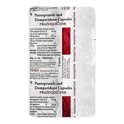 Prazoqol DSR Capsule 10'S - Ulcer/Reflux/Flatulence-Aaa
