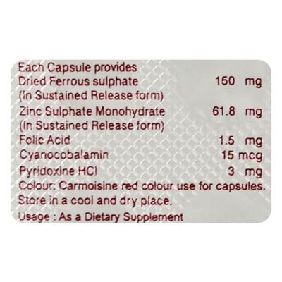 ZINFE SR Capsule 10's - Iron Supplement/Anaemia-Vma