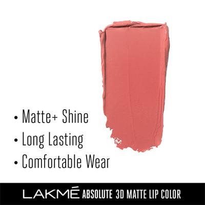 Lakme Absolute 3D Lipstick Peach Pinch 3.6 Gm - Lipsticks