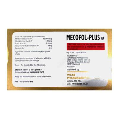 Mecofol Plus NF Capsule 10'S - Supplements-Vam