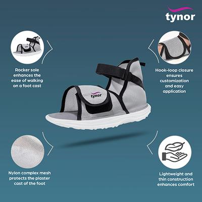 Tynor Cast Shoe (XL) (C 08) - Knee/Ankle/Leg/Foot Supports