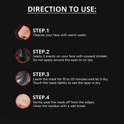 Mancode Charcoal Peel off Mask 100 gm - Masks & Peels