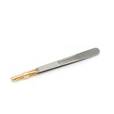Basicare Tweezer 1/2 Gold Blade 8.5Cm 1's - Tweezers