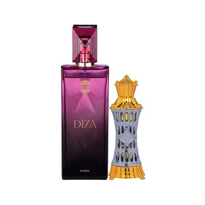 Ajmal Diza EDP Fruity Floral Perfume And Mizyaan Concentrated Perfume Oil Oriental Musky 114 ml - Perfumes (Edt/Edp)