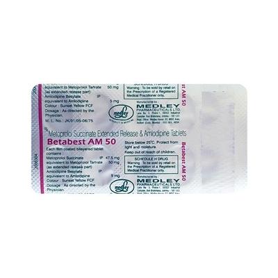 Betabest AM 50mg Tablet 10'S - Hypertension-Bet