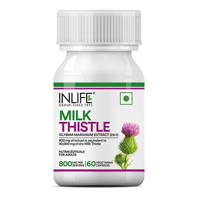 INLIFE Milk Thistle 800 mg Vegetarian Capsule 60's - Herbal Dietary Supplement