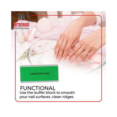 Bronson Professional Nail Buffer Shiner Filer 4-way Manicure Pedicure Block 1's - Nail Care