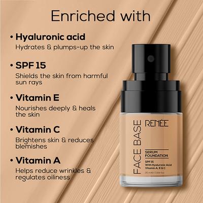 Renee Cosmetics Face Base Serum Foundation - 03 Iconic 20 ml - Foundation
