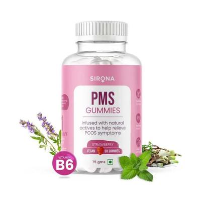 Sirona PMS Strawberry Flavoured Gummies for Women (Pack of 30) 1's - Women Health