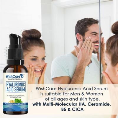 WishCare 2% Hyaluronic Acid Serum With Cica Ceramide & B5 30 ml - Face Serum