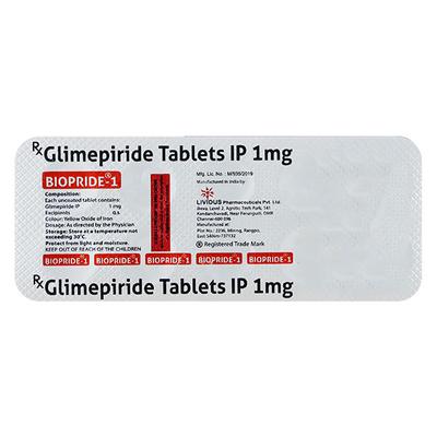 BIOPRIDE 1 Tablet 10's - Diabetes-Ant