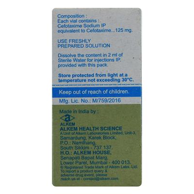 Taxim 125mg Injection 1's - Bacterial Infections-Cep