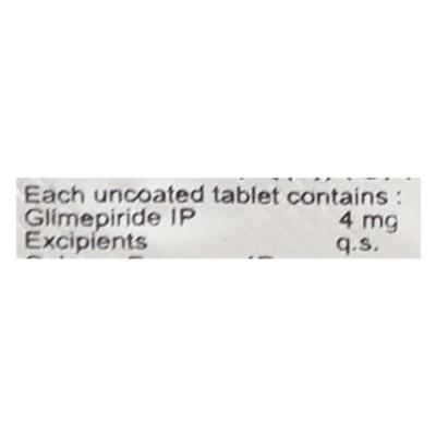 Glimestar 4mg Tablet 10'S - Diabetes-Ant