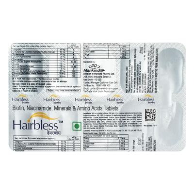 Hairbless Tablet 10'S - Supplements-Vam
