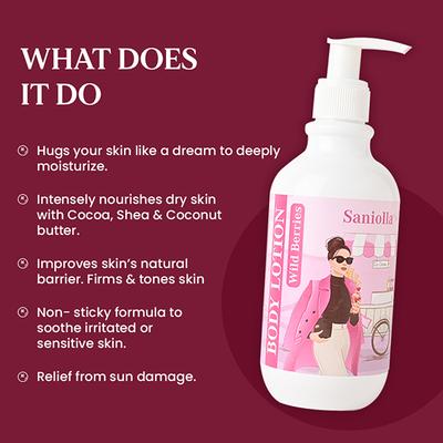 Saniolla Wild Berries Body Lotion 300 gm - Lotions & Creams