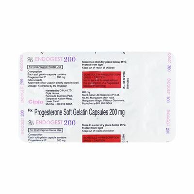 Endogest 200mg Capsule 10'S - Hormonal Therapy-Oes