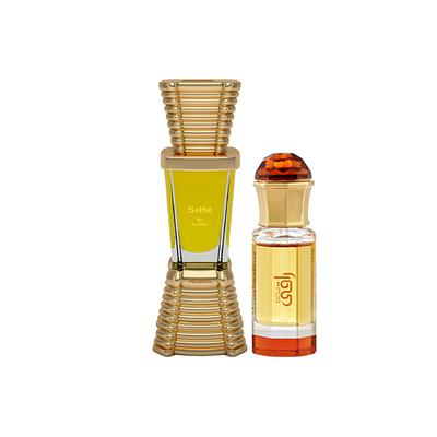 Ajmal Selfie Concentrated Perfume Oil Woody Aromatic Attar And Mukhallat Raaqi Concentrated Perfume Oil Floral Fruity Attar 20 ml - Deodorants/Roll-Ons