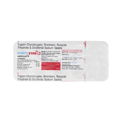 Kinetozyme D Tablet 10'S - Pain relief-Ant