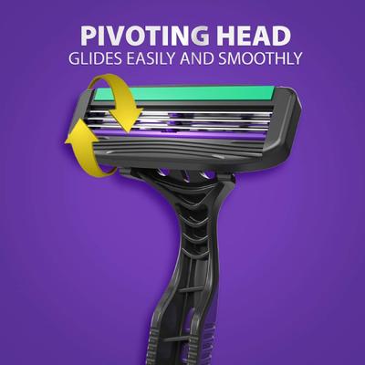 LetsShave Pro 3 Plus Disposable Razor - Men (Pack of 25) - Hair Removal Accessories