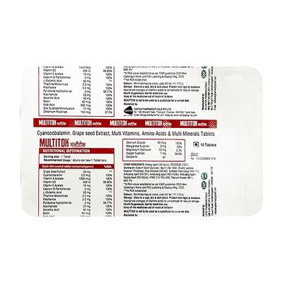MULTITOK Tablet 10's - Supplements-Vam
