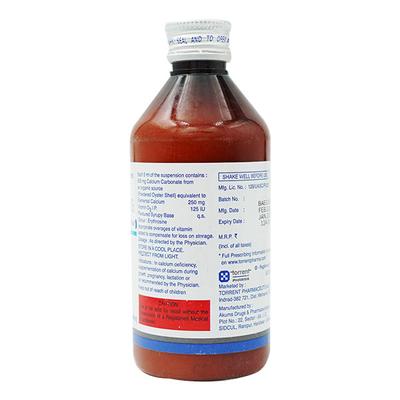 Shelcal Syrup 200ml - Supplements-Cal
