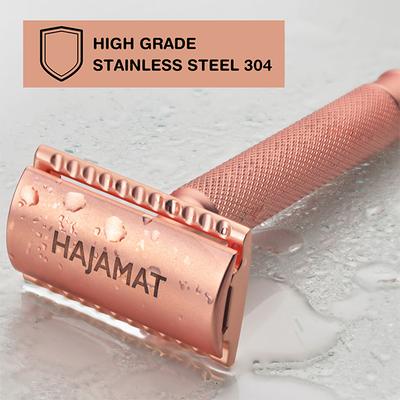 Hajamat Scythe Safety Razor, Ultra High Grade Stainless Steel 304, Rose Gold Finish 1's - Razors & Cartridges