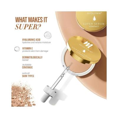 MyGlamm Super Serum Compact -101N Cream 9 gm - Compact Powder