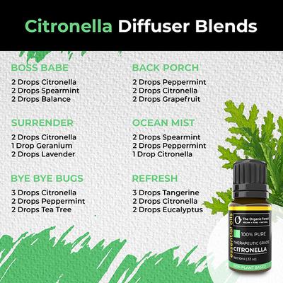 Organic Forest 100% VEGAN Citronella Essential Oil 10 ml - Essential Oils